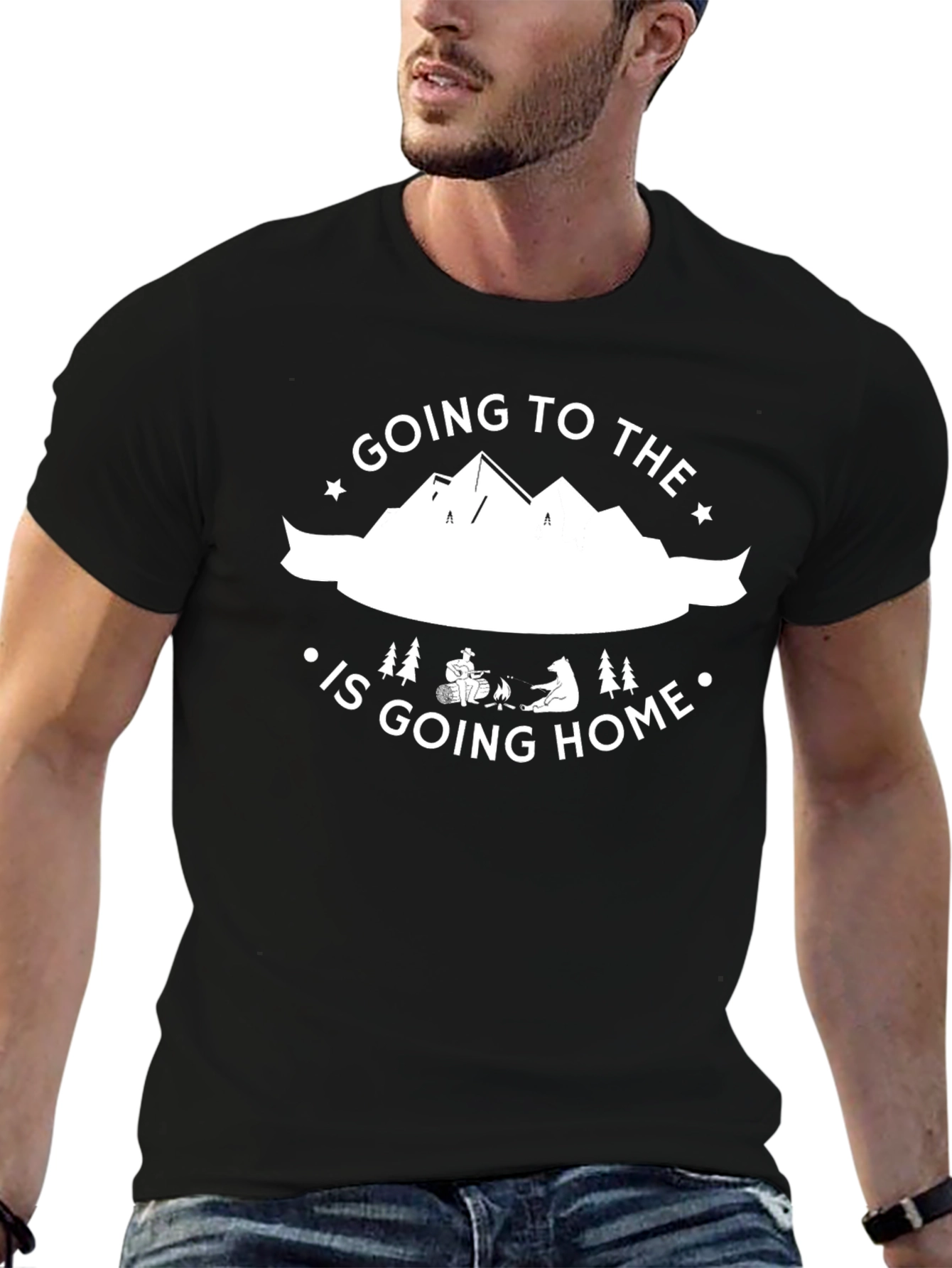 Going to the Mountains Black T-Shirt