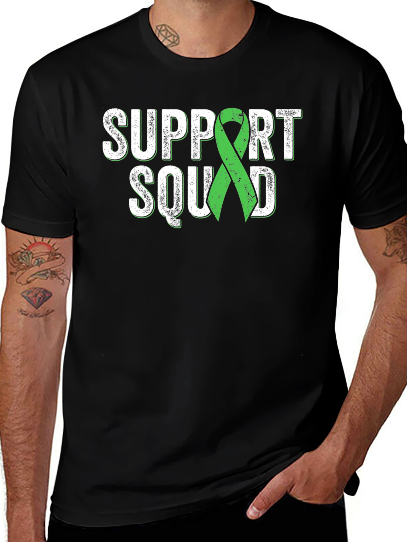 Support Squad T-Shirt - Green Ribbon