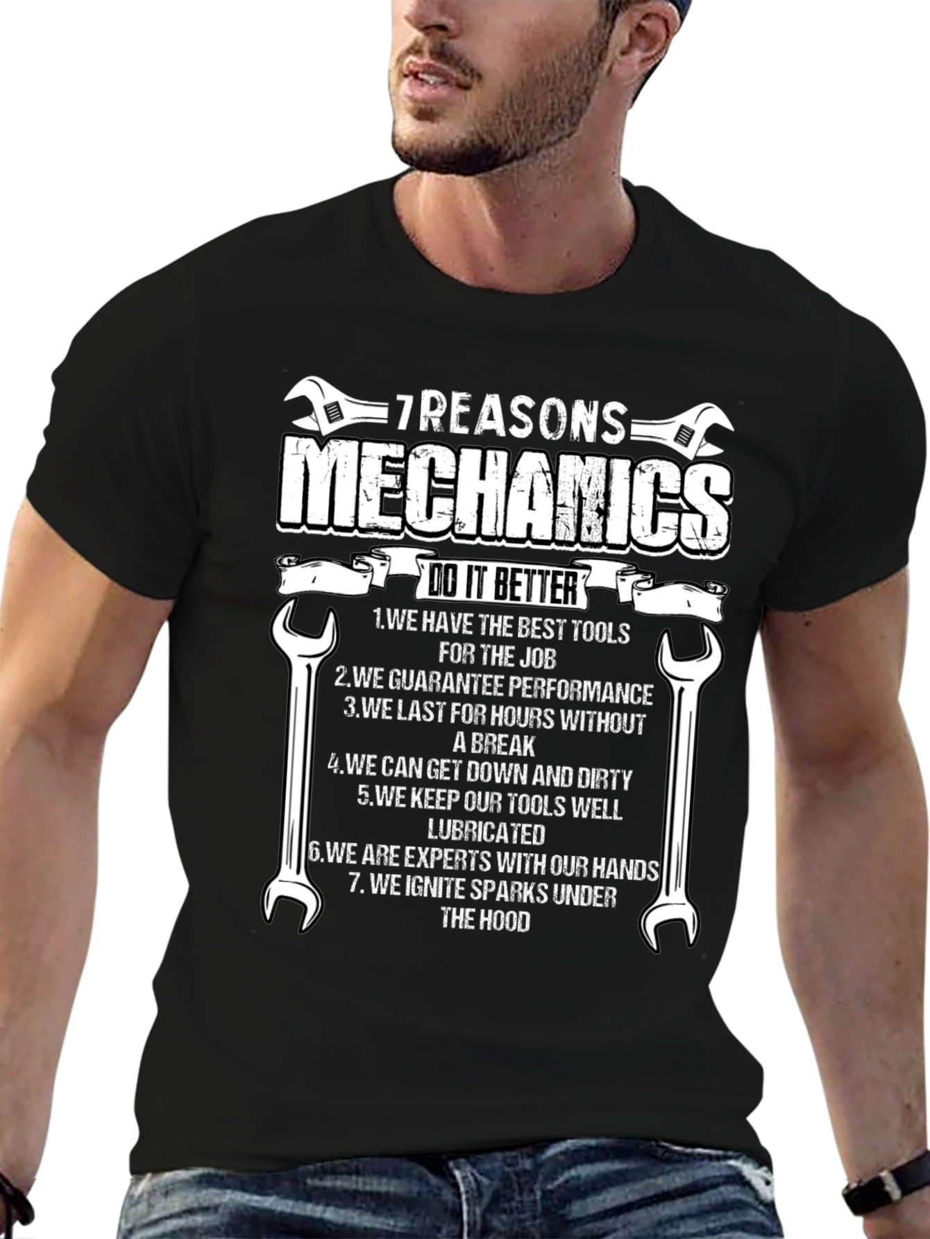 7 Reasons Mechanics T-Shirt - Humorous Mechanic Gift