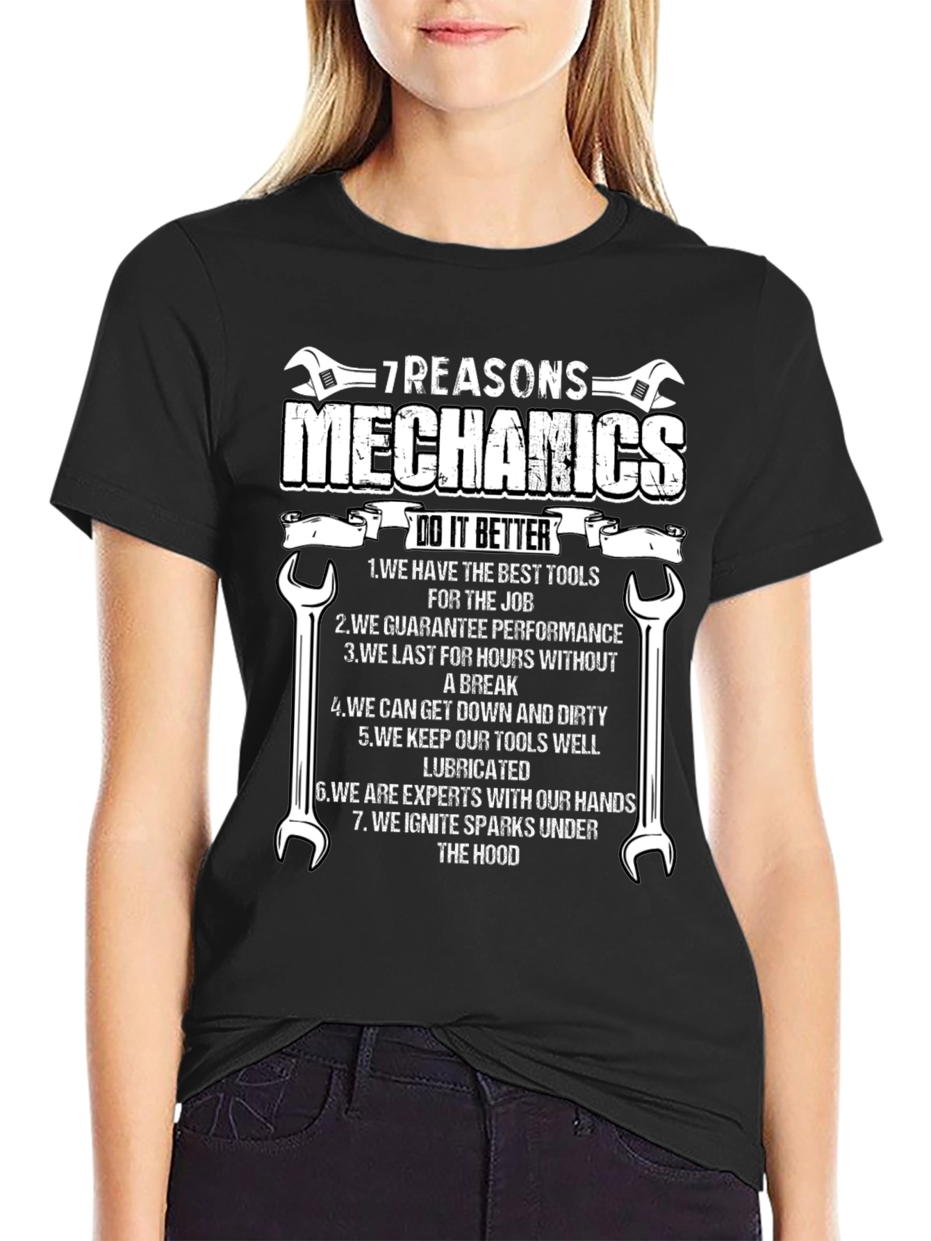 7 Reasons Mechanics T-Shirt - Humorous Mechanic Gift