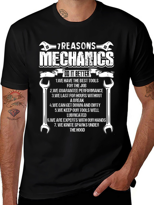 7 Reasons Mechanics T-Shirt - Humorous Mechanic Gift