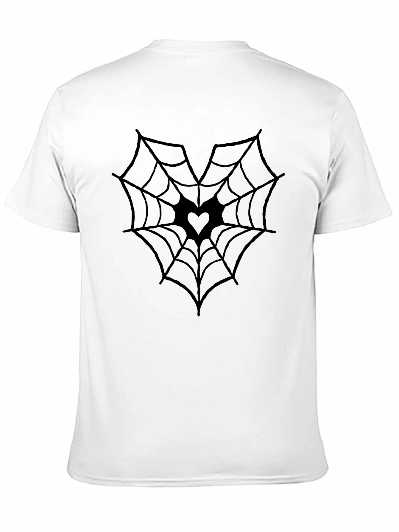 Heart Spiderweb Graphic Tee - Black T-Shirt