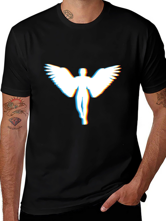 Angel Glitch Graphic T-Shirt - Modern Tee