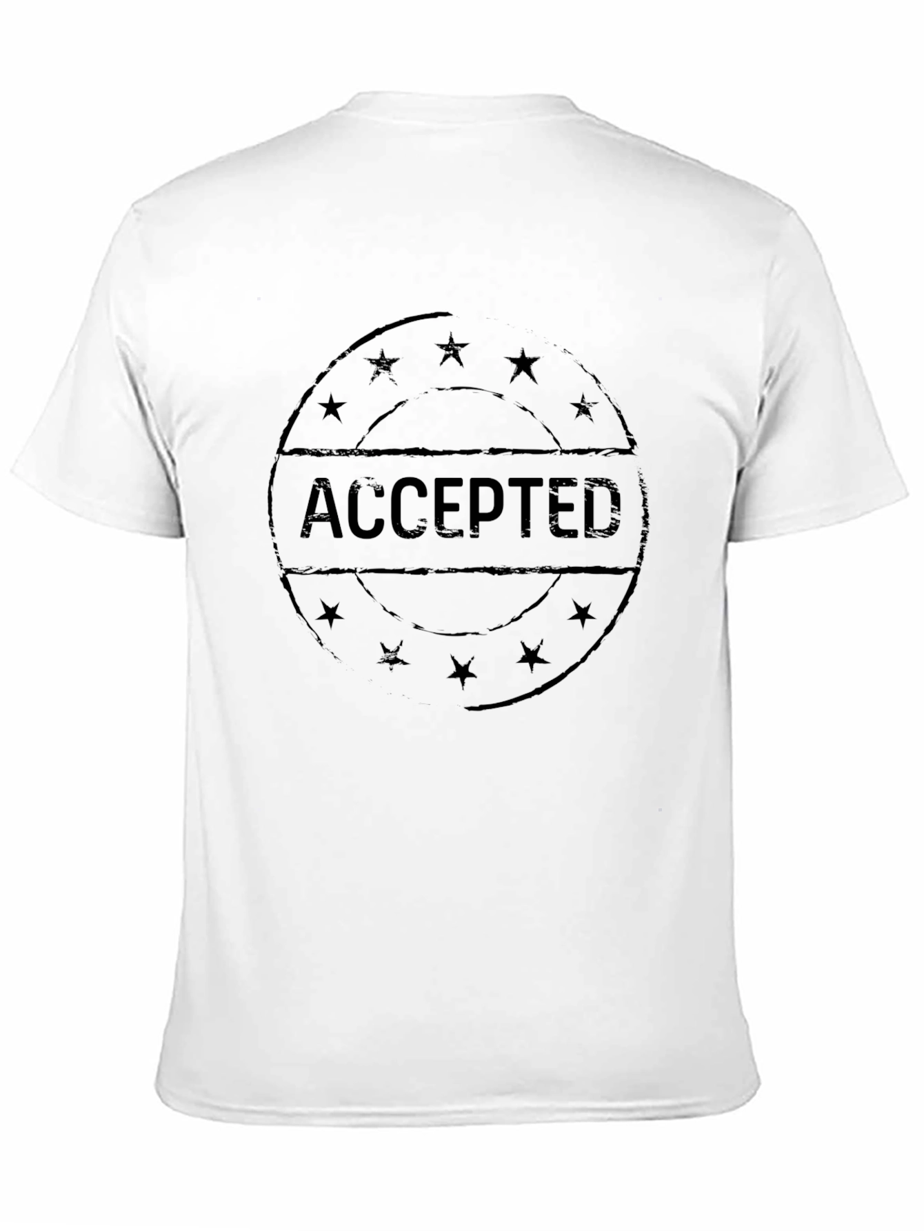 Accepted Graphic T-Shirt - Black Casual Tee