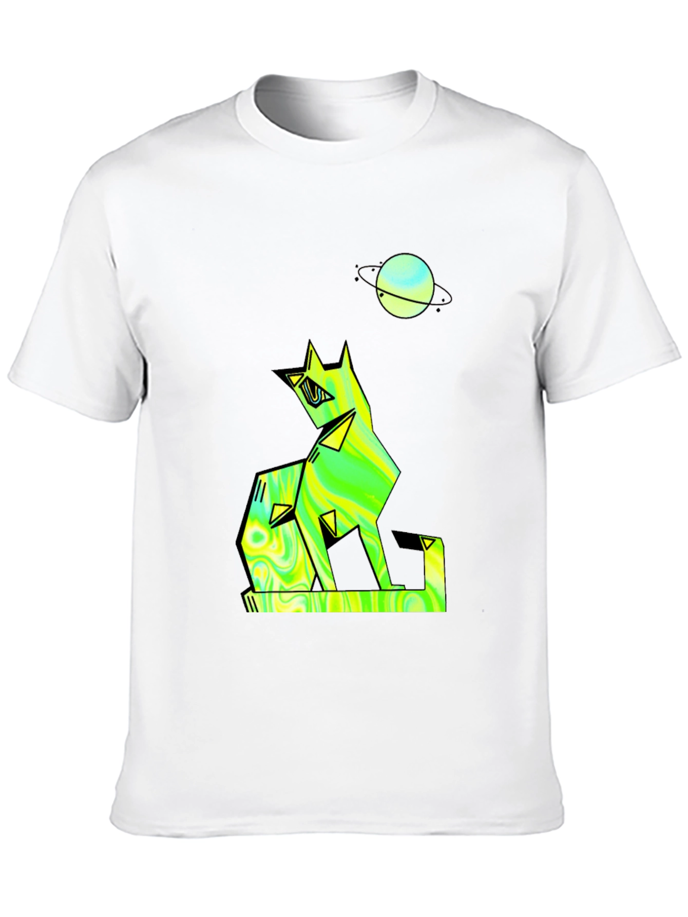 Geometric Wolf Graphic T-Shirt