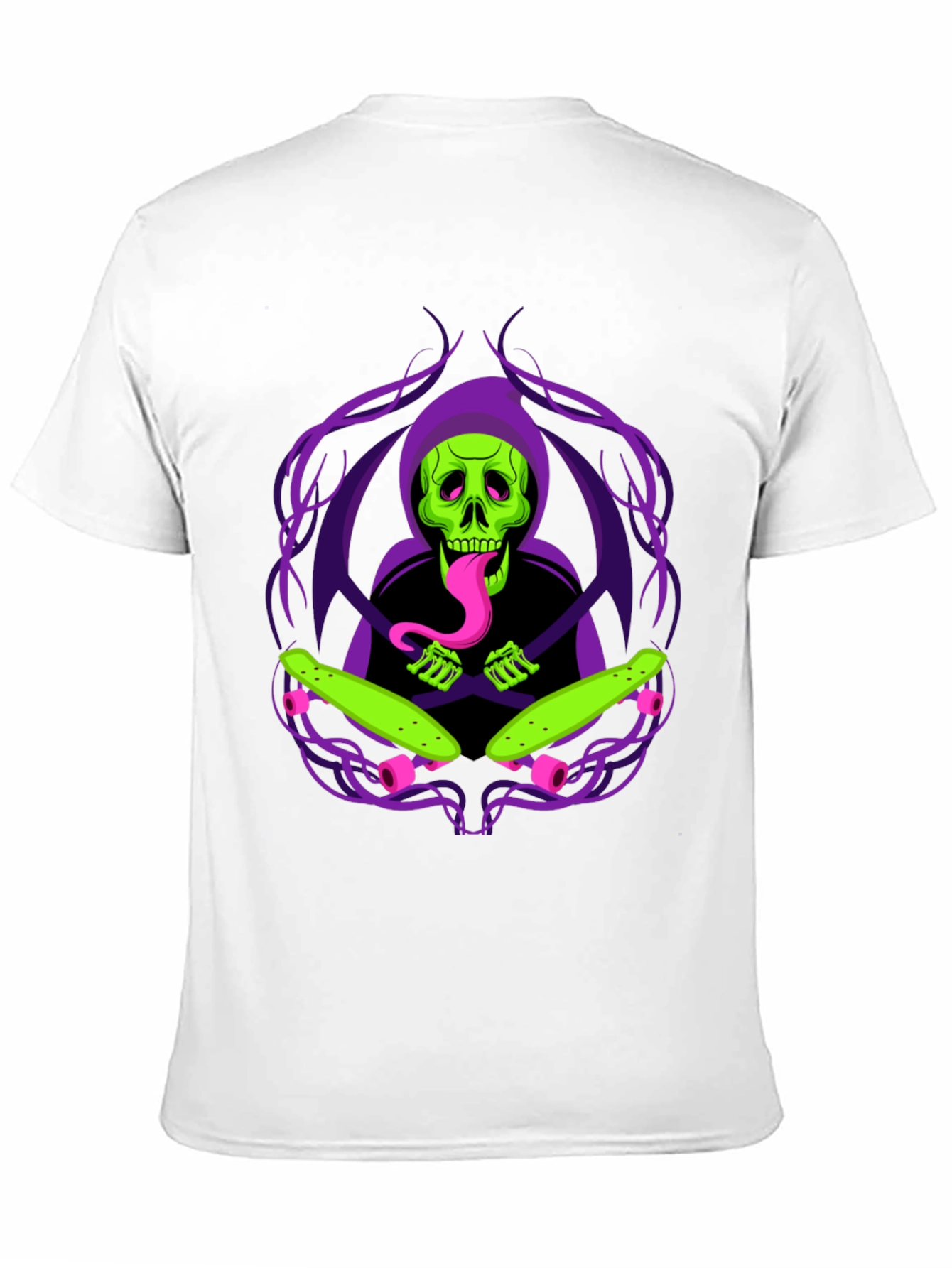 Grim Skate Reaper T-Shirt - Unique Graphic Tee