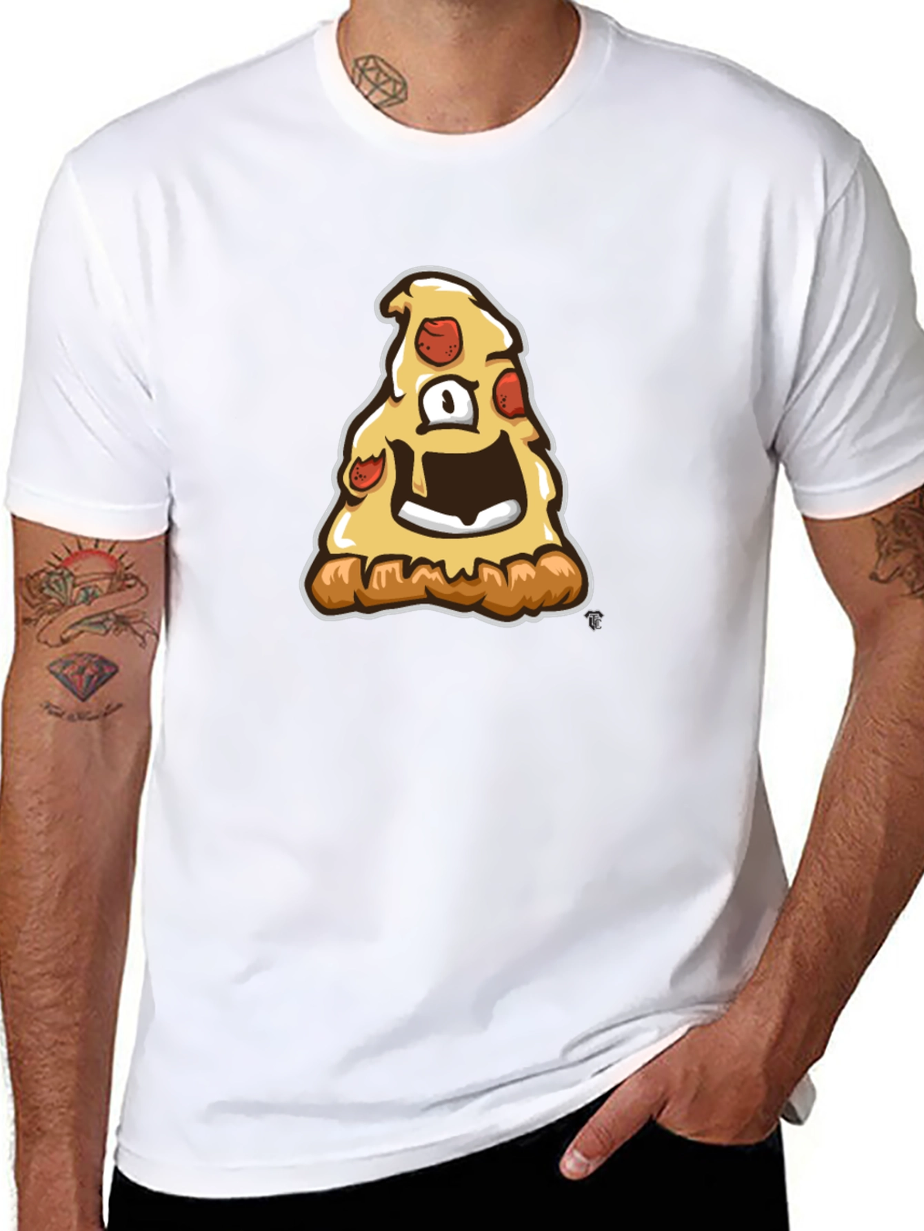 Pizza Monster Graphic Tee - Black