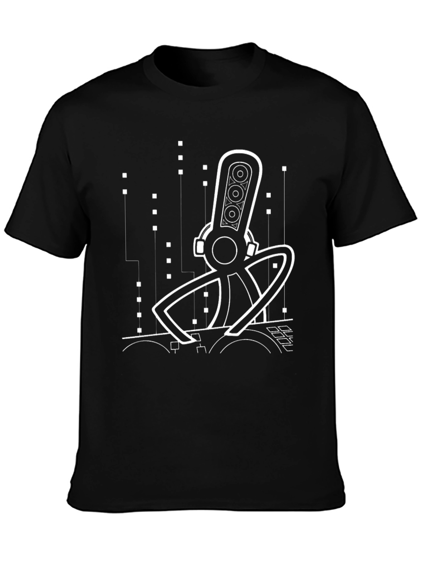 Abstract Graphic T-Shirt - Modern Black Tee