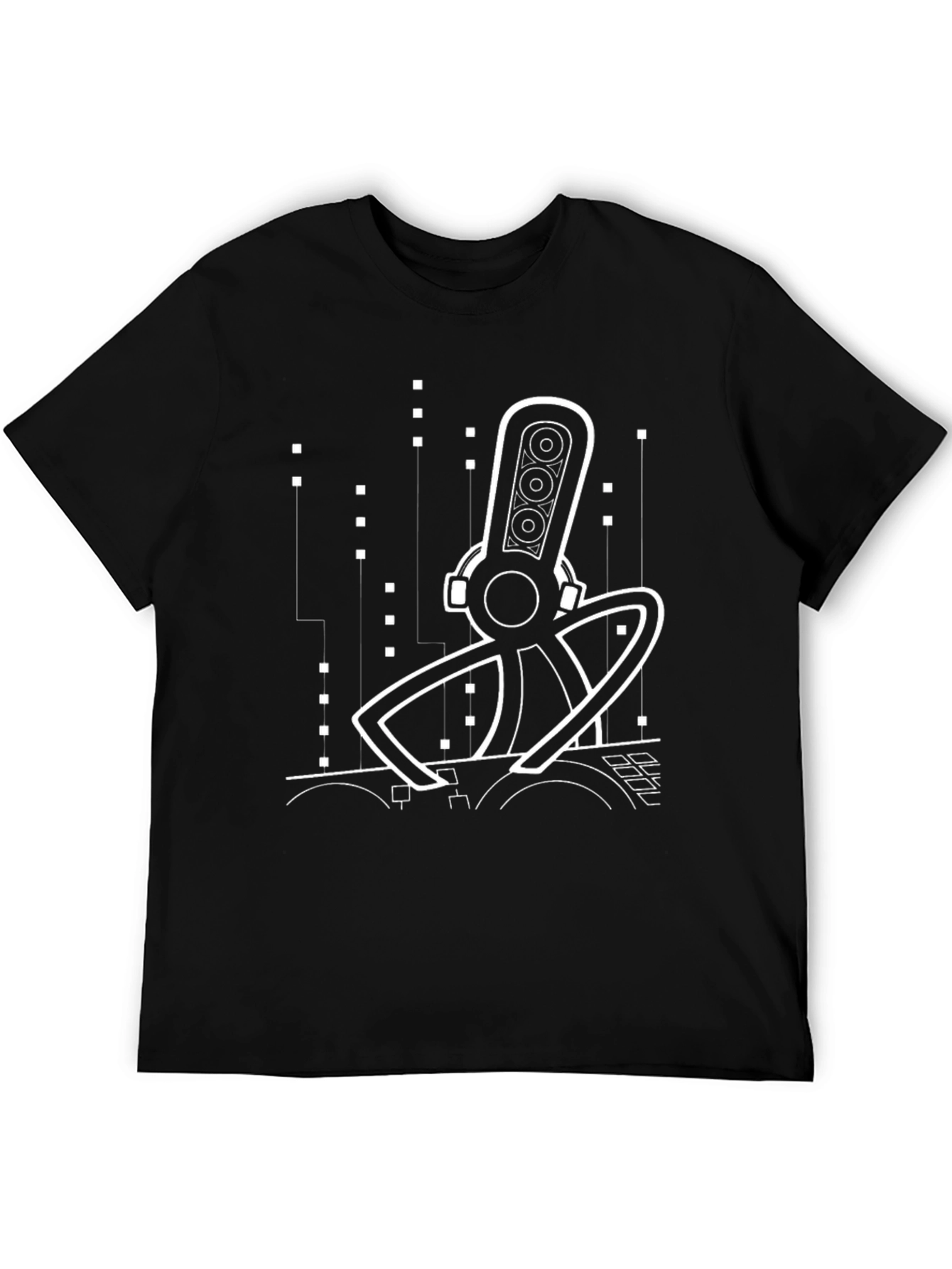 Abstract Graphic T-Shirt - Modern Black Tee