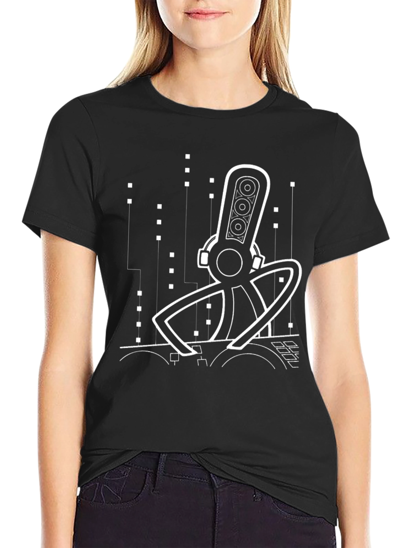 Abstract Graphic T-Shirt - Modern Black Tee