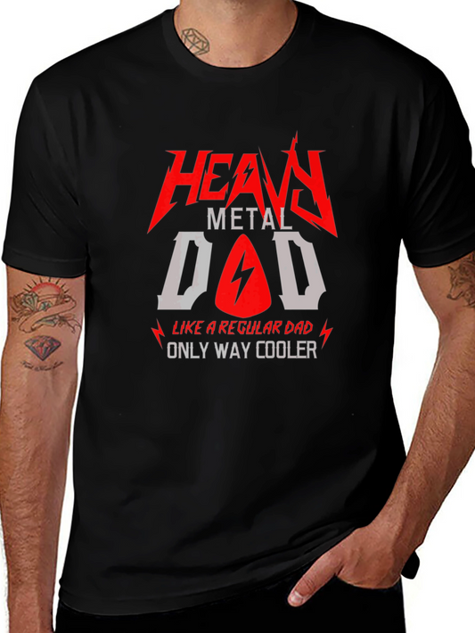 Heavy Metal Dad Black T-Shirt - Rockin Fathers Day Gift