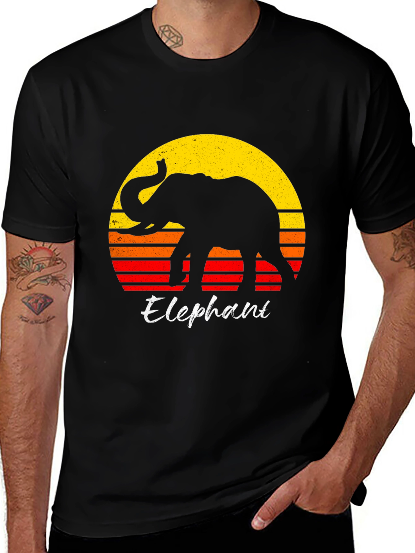 Retro Elephant Graphic Tee