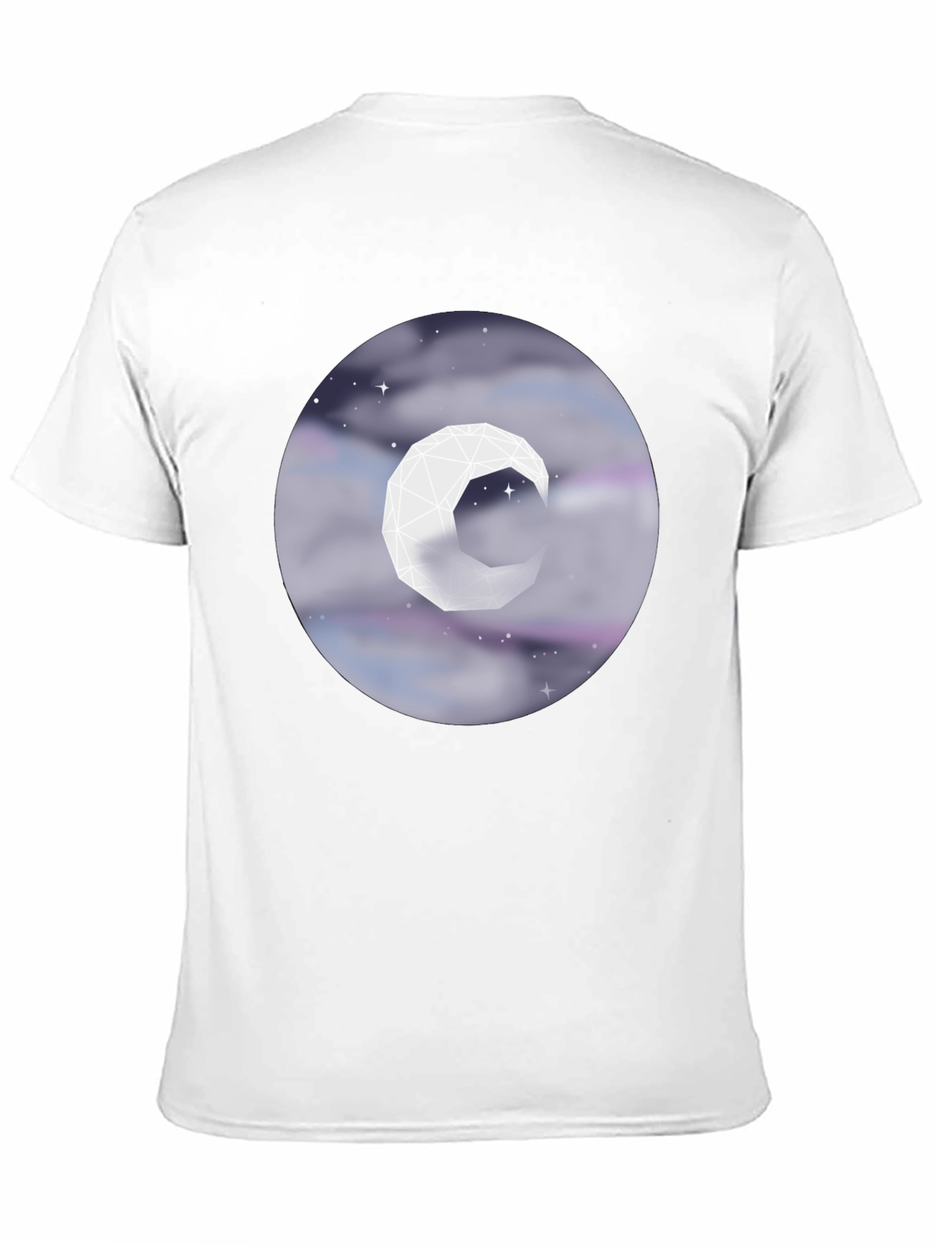 Geometric Moon Tee - Celestial Style