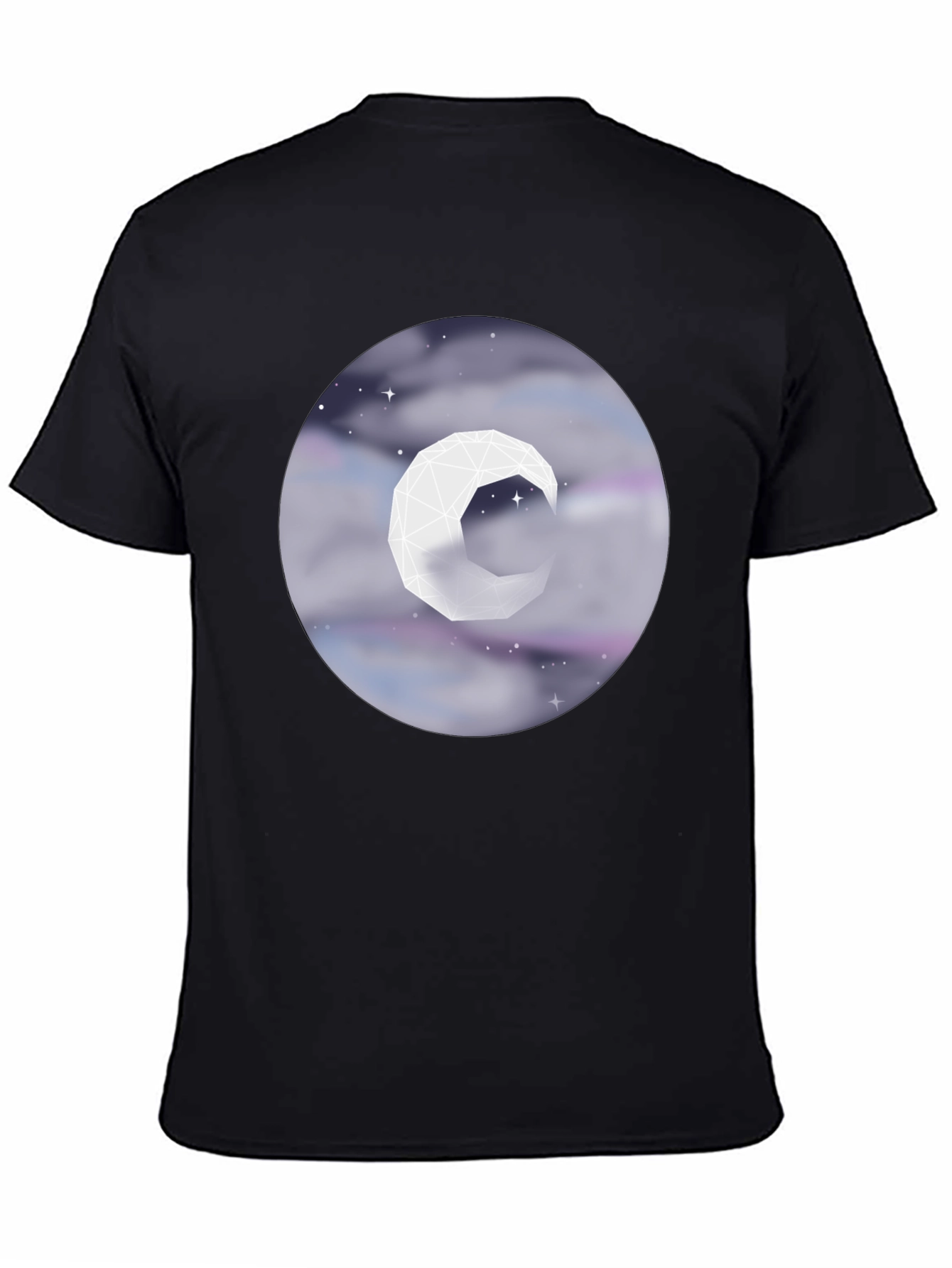 Geometric Moon Tee - Celestial Style