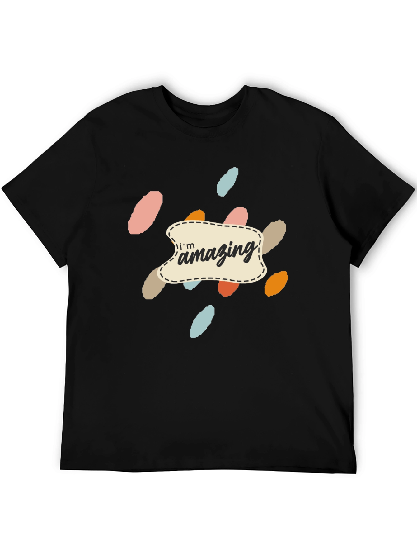 Amazing Graphic Print Black T-Shirt