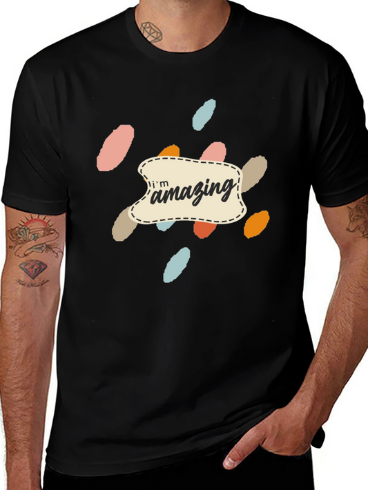 Amazing Graphic Print Black T-Shirt