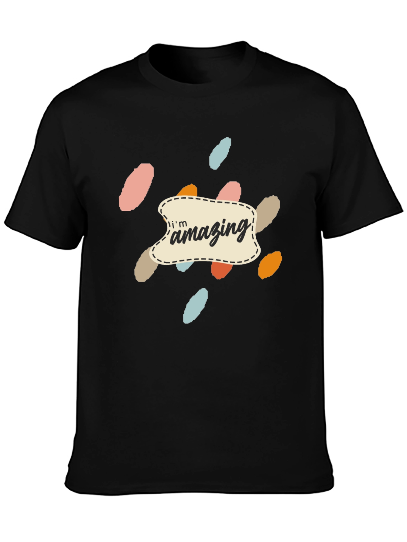 Amazing Graphic Print Black T-Shirt