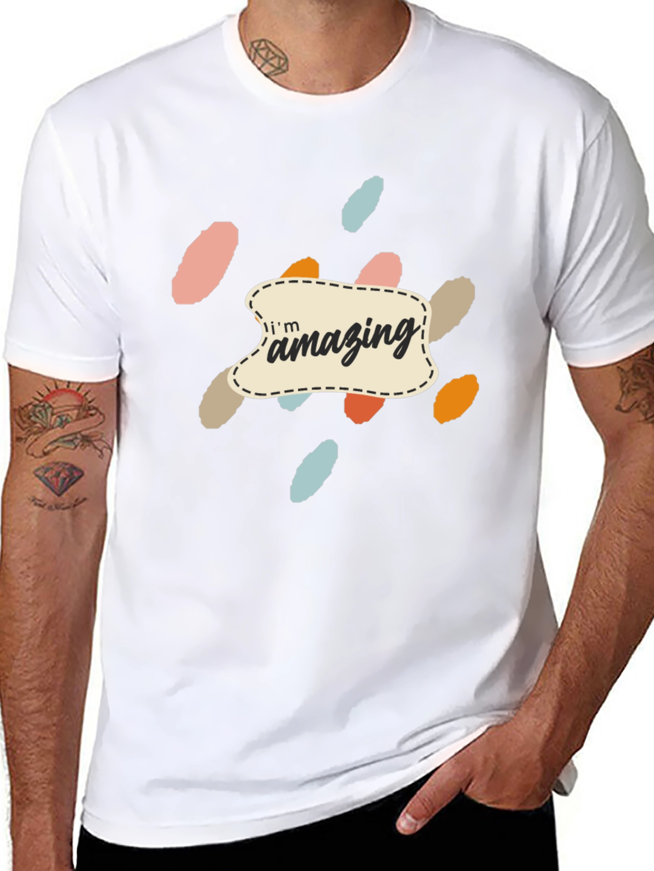 Amazing Graphic Print Black T-Shirt