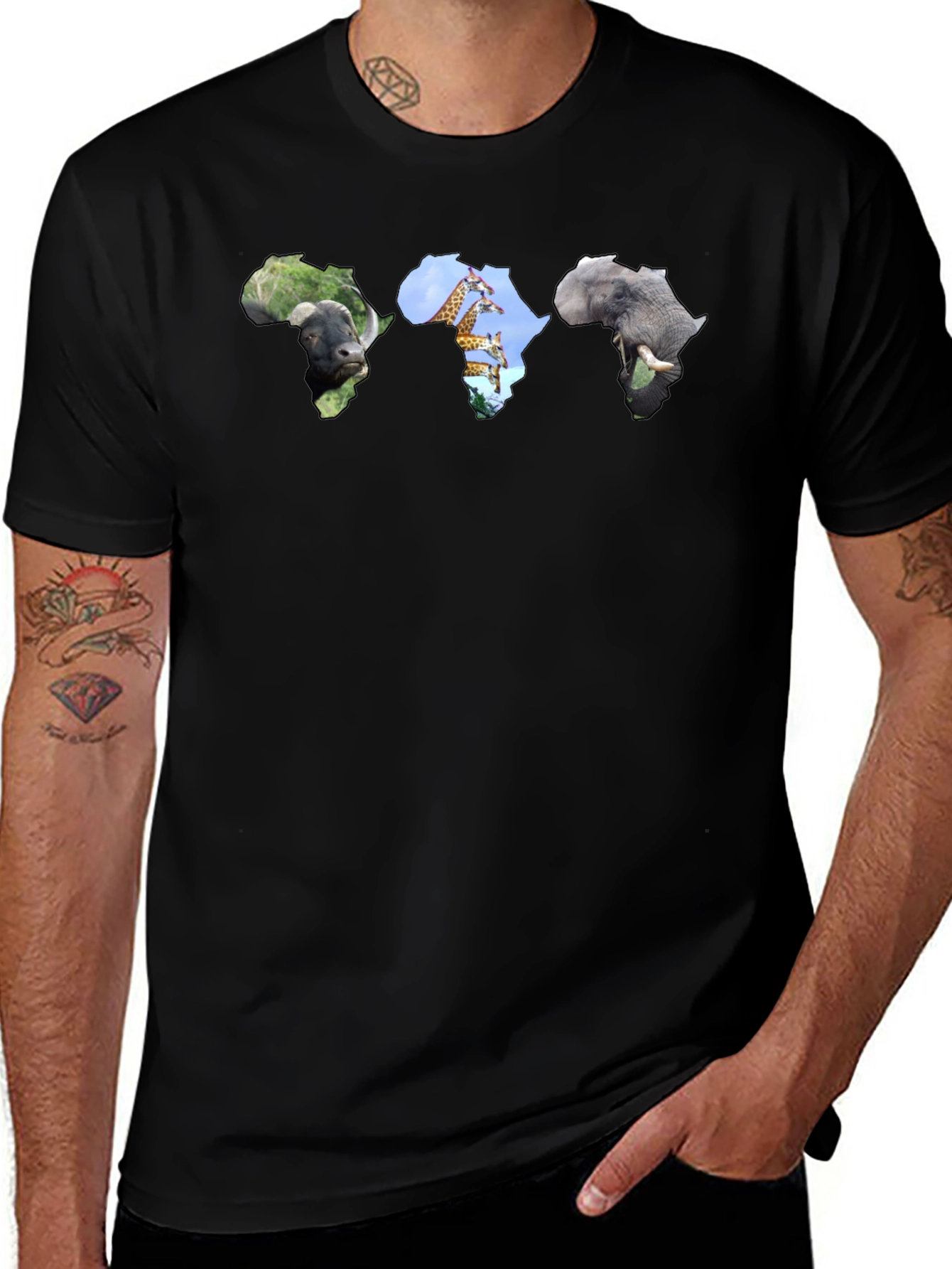Africa Animal Silhouette Graphic Tee