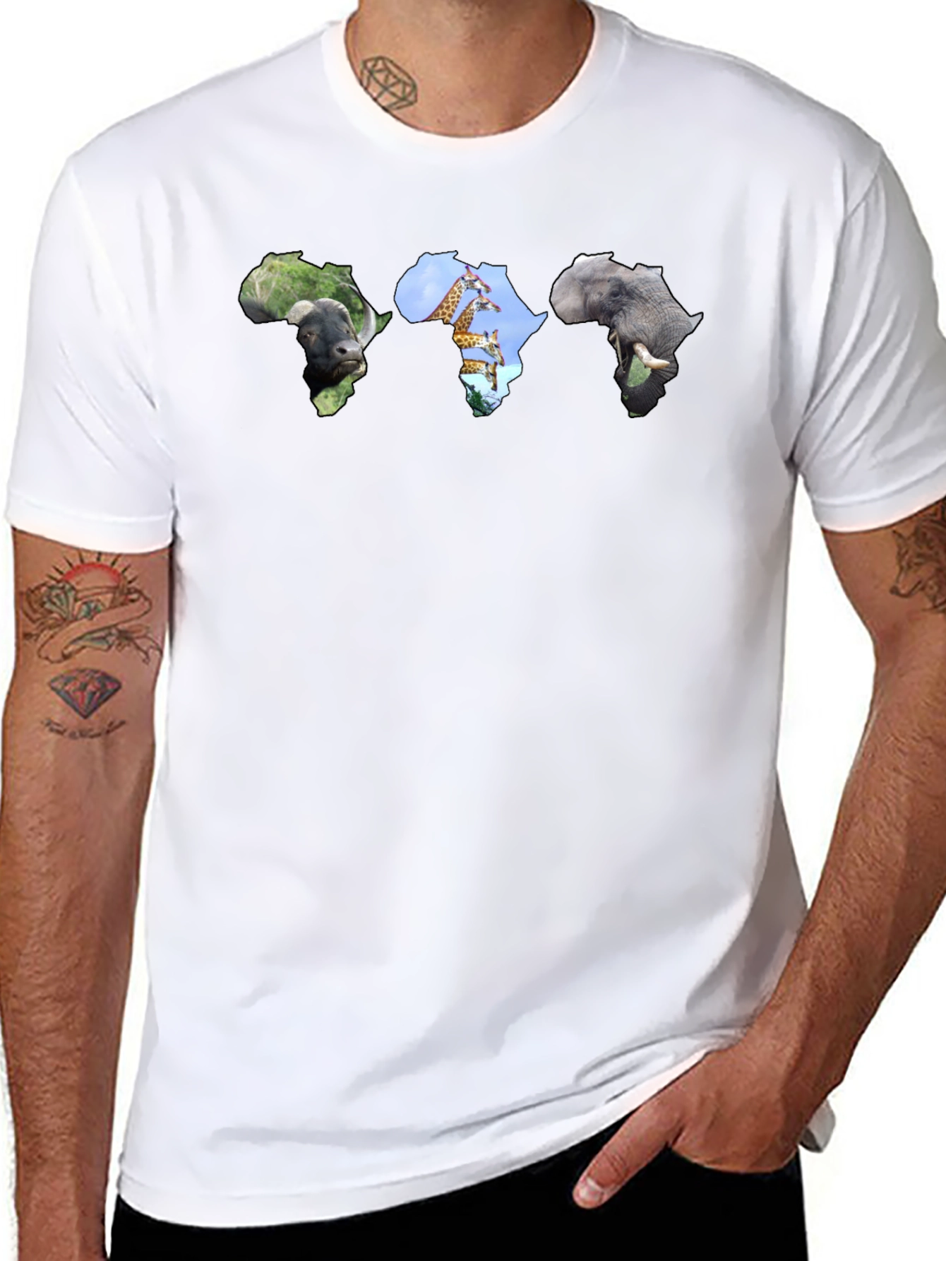 Africa Animal Silhouette Graphic Tee