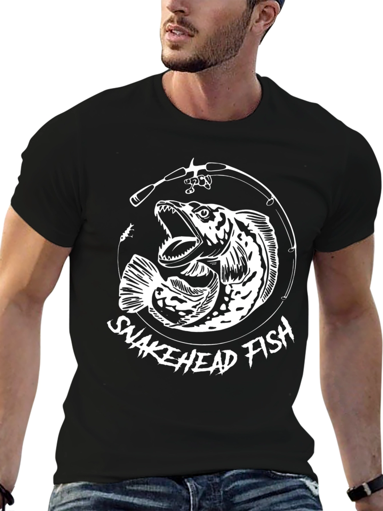 Snakehead Fish T-Shirt - Unique Angler Design