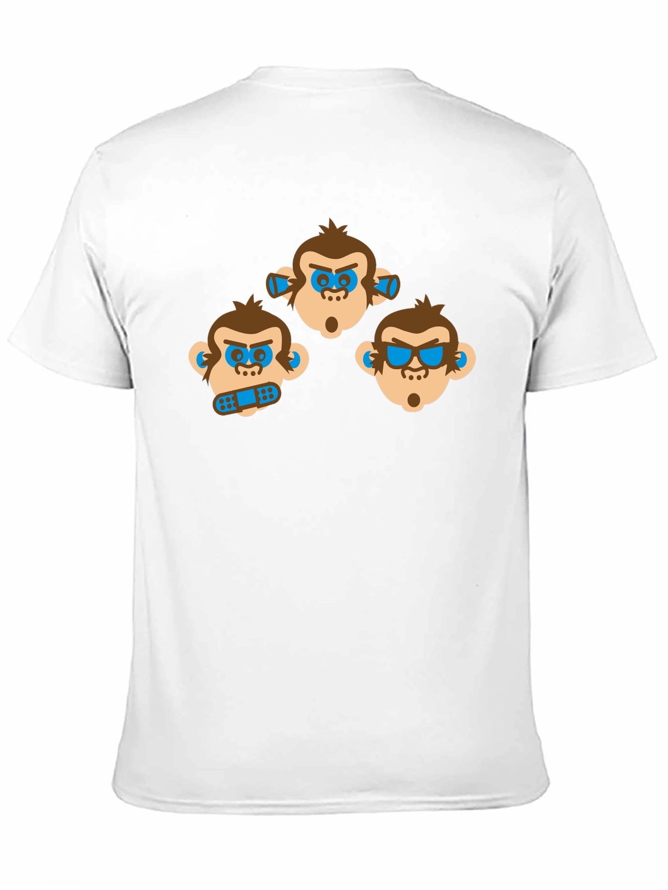 Hear See Speak No Evil Monkey Graphic T-Shirt