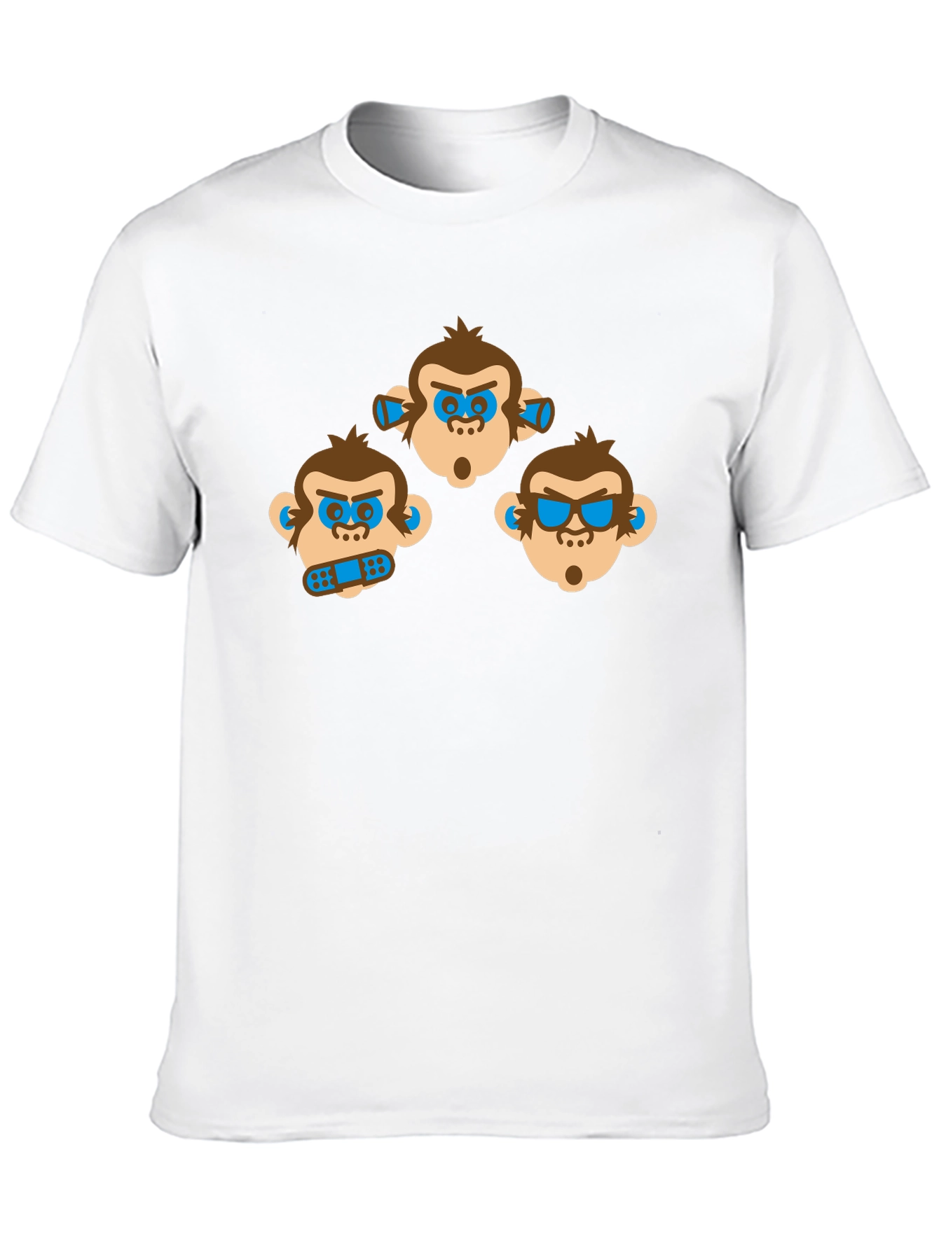Hear See Speak No Evil Monkey Graphic T-Shirt