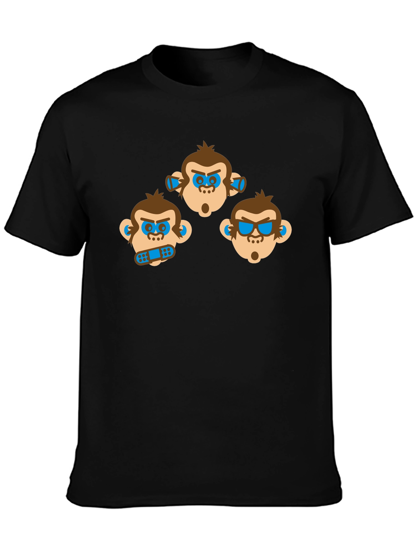 Hear See Speak No Evil Monkey Graphic T-Shirt