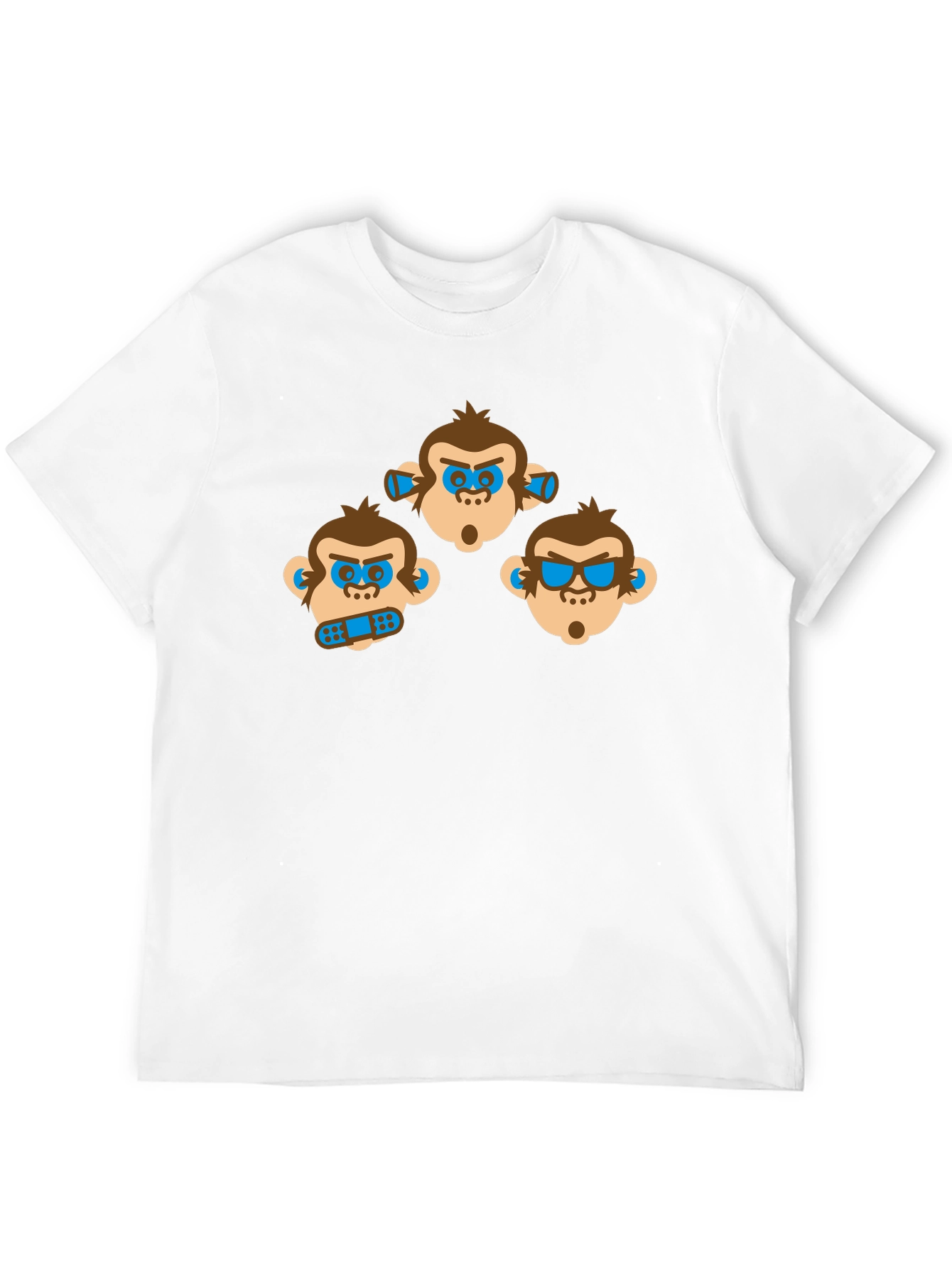 Hear See Speak No Evil Monkey Graphic T-Shirt