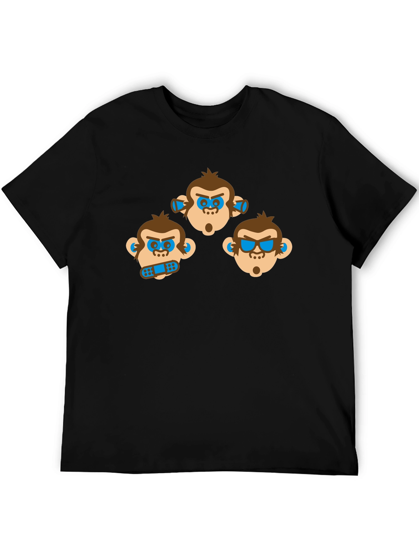 Hear See Speak No Evil Monkey Graphic T-Shirt