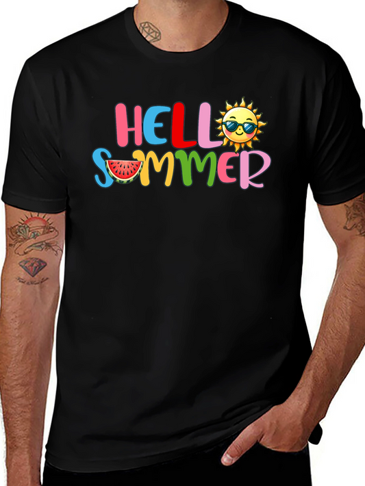 Hello Summer Graphic Tee - Black