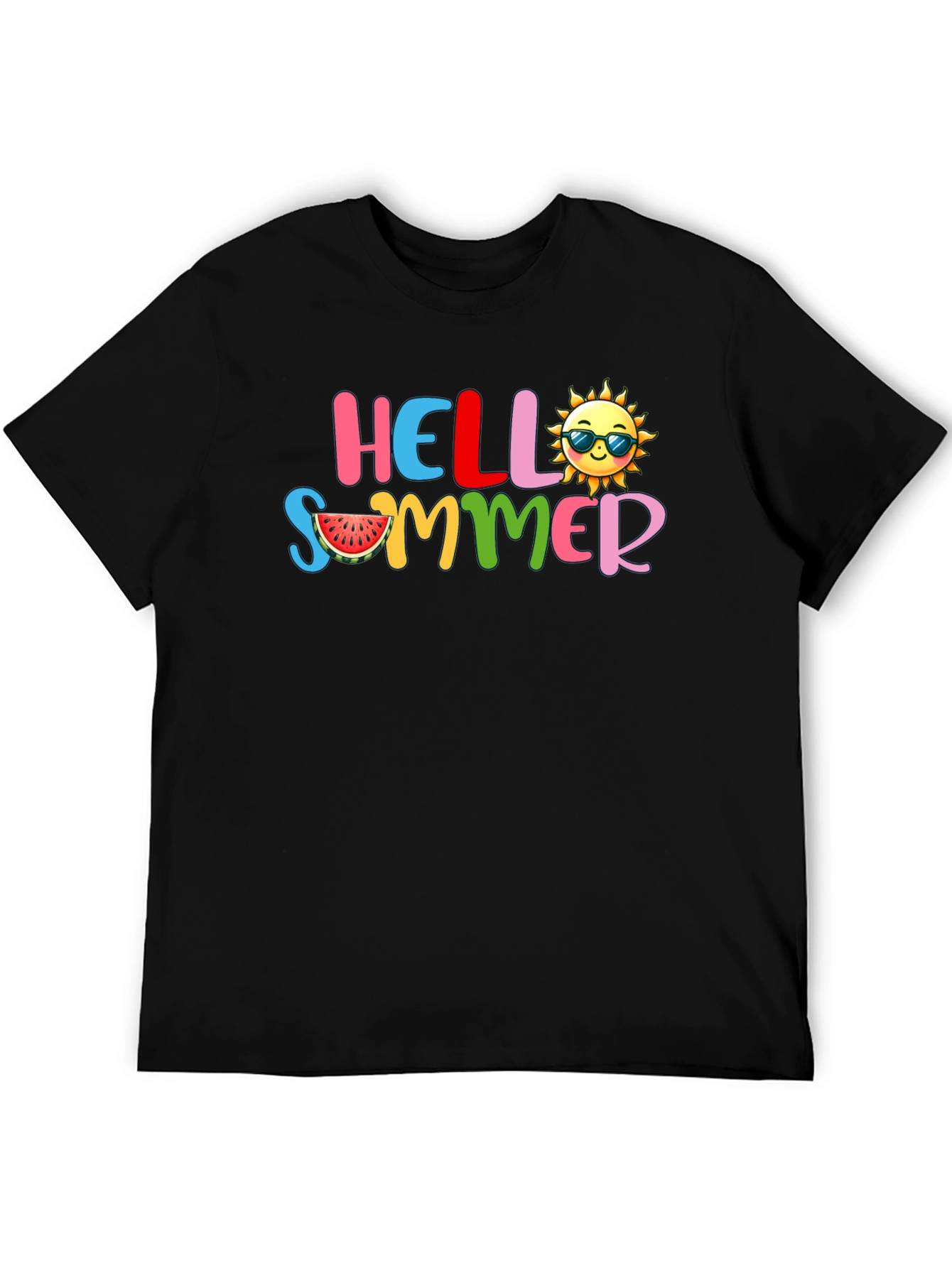 Hello Summer Graphic Tee - Black
