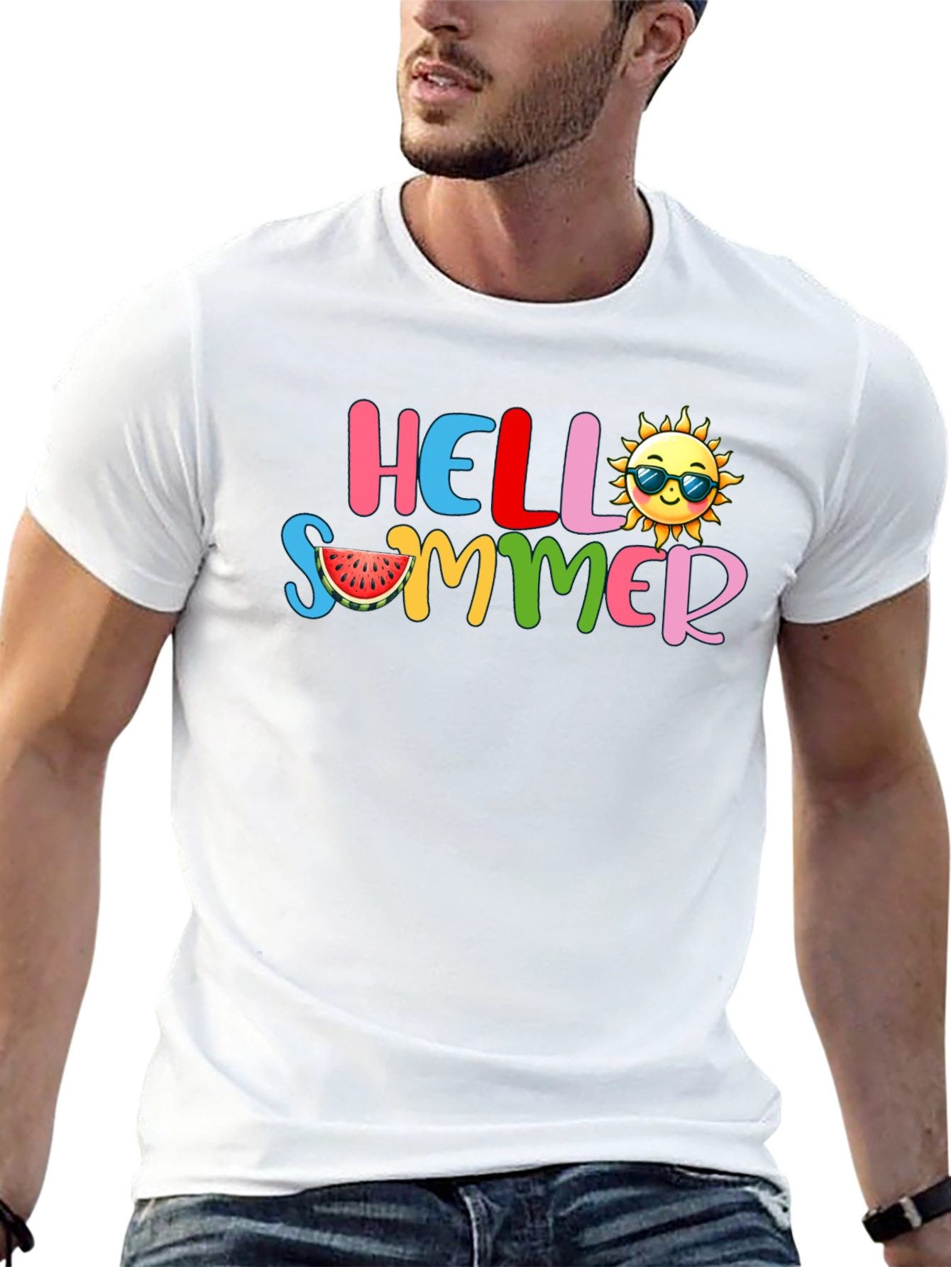 Hello Summer Graphic Tee - Black