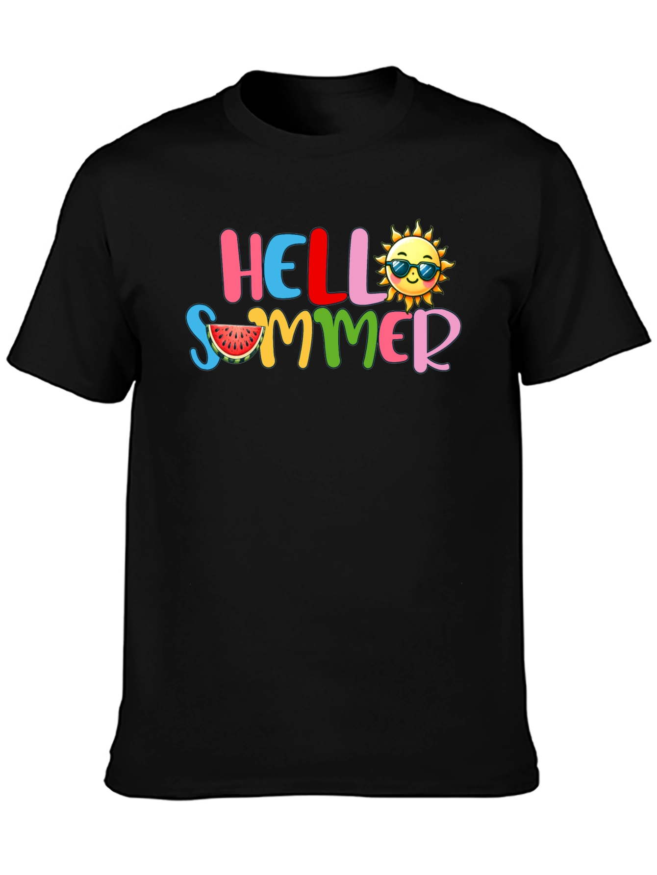 Hello Summer Graphic Tee - Black