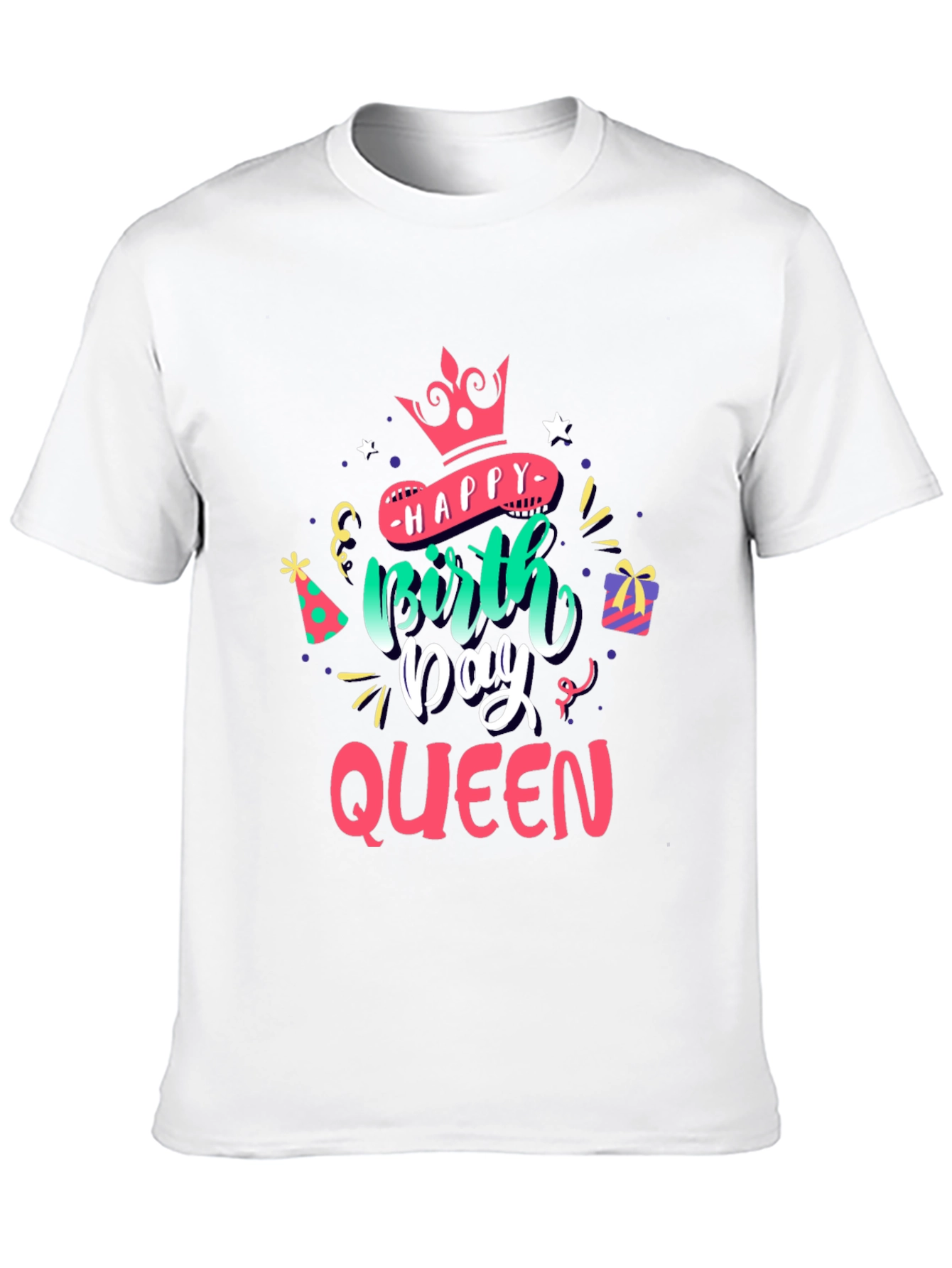 Happy Birthday Queen Black T-Shirt