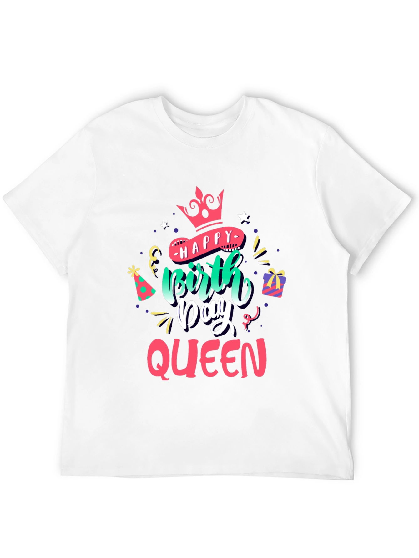 Happy Birthday Queen Black T-Shirt