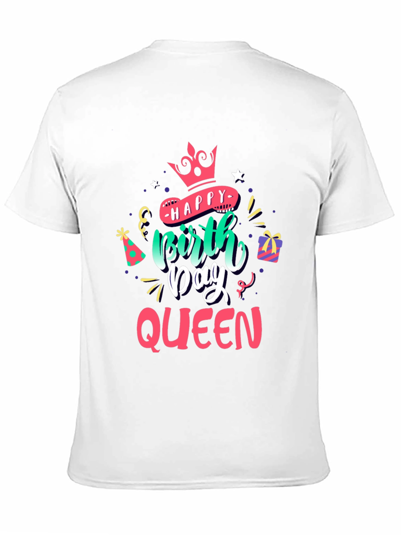 Happy Birthday Queen Black T-Shirt