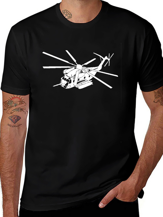 Helicopter Graphic Tee - Cool Design Shirt