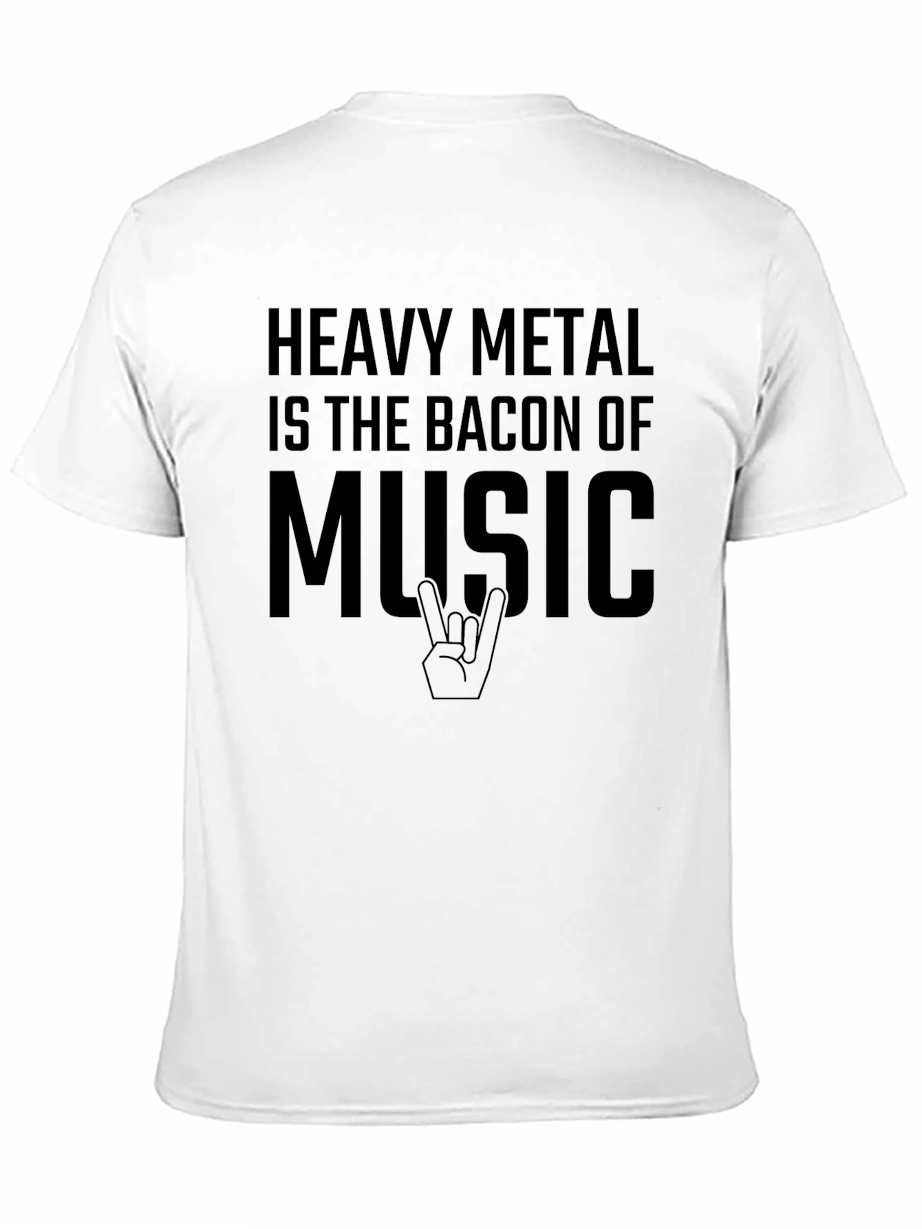 Heavy Metal Bacon Music T-Shirt - Black