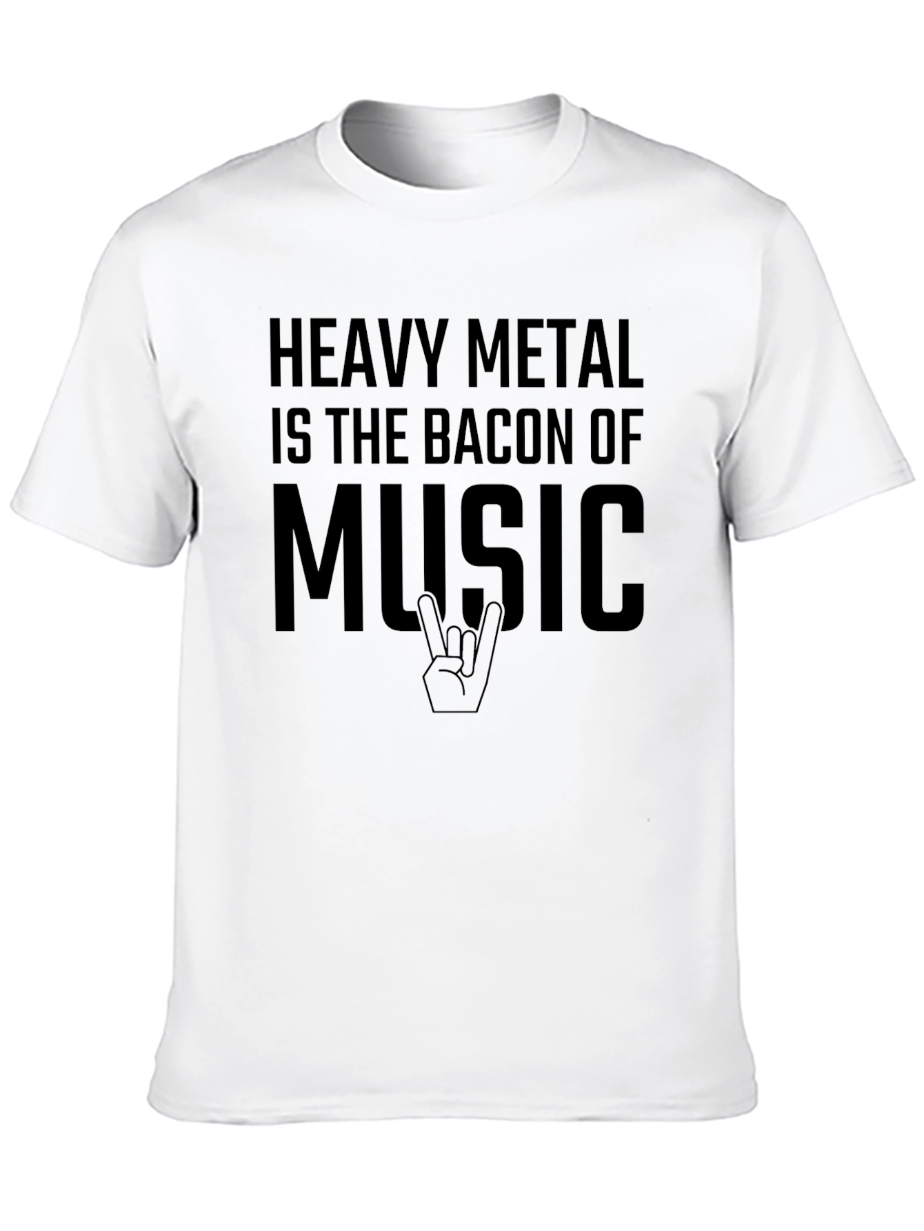 Heavy Metal Bacon Music T-Shirt - Black
