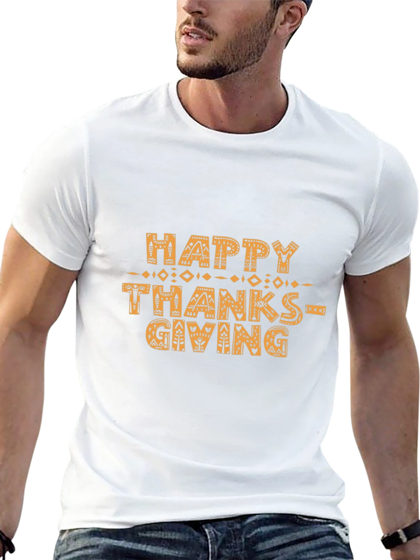 Happy Thanksgiving Graphic Tee - Festive Holiday T-Shirt