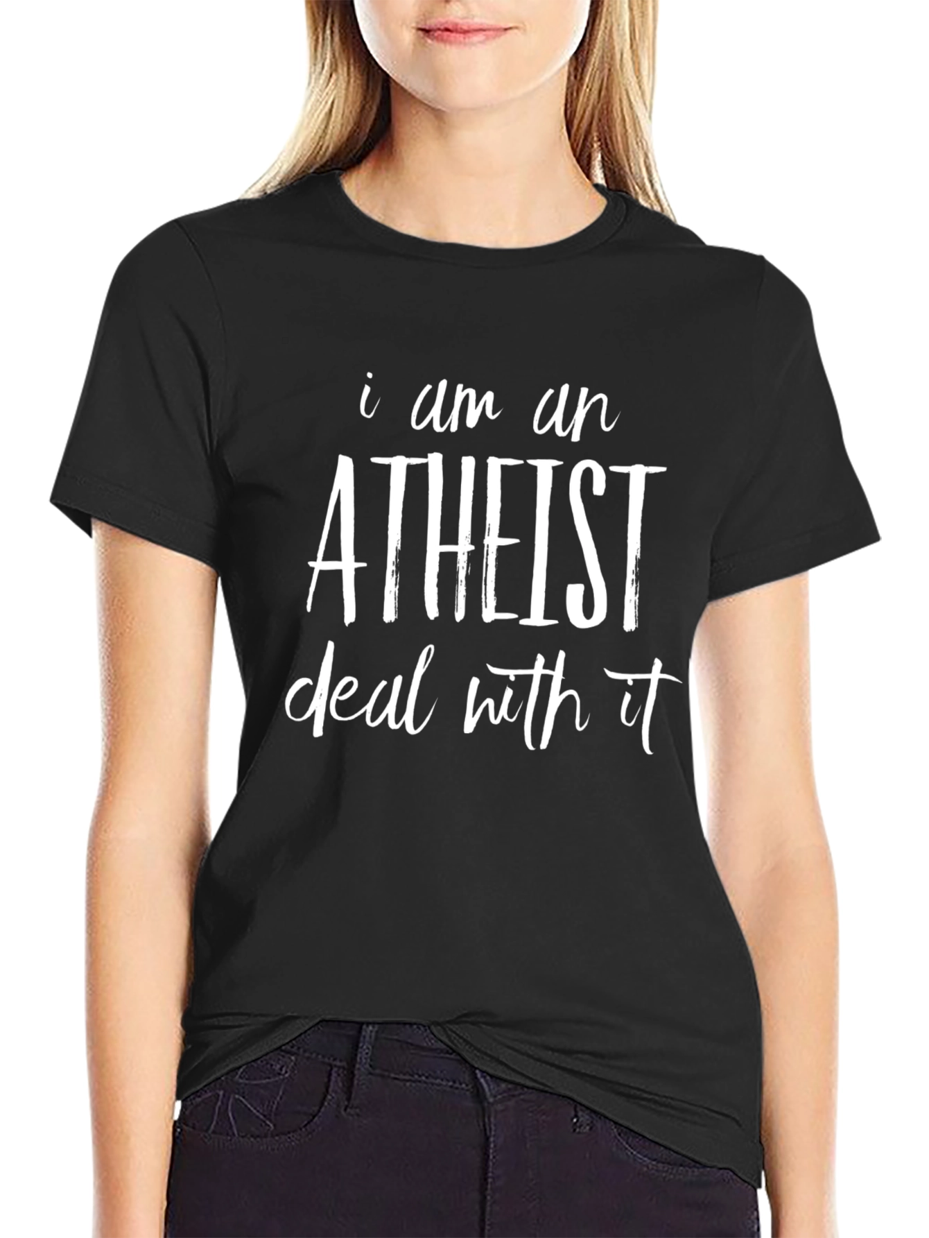 Atheist T-Shirt: I Am An Atheist Deal With It!