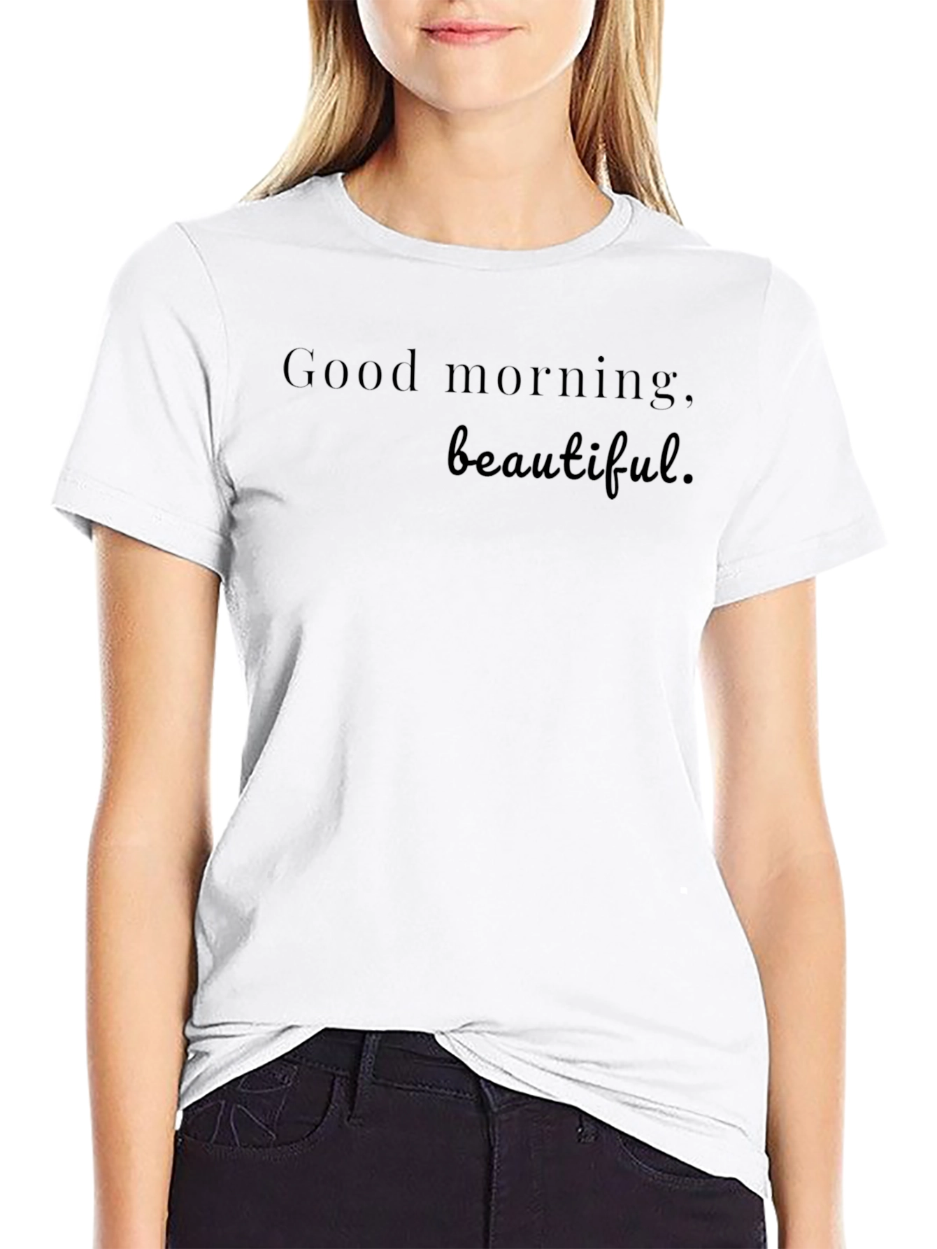 Good Morning Beautiful Black T-Shirt