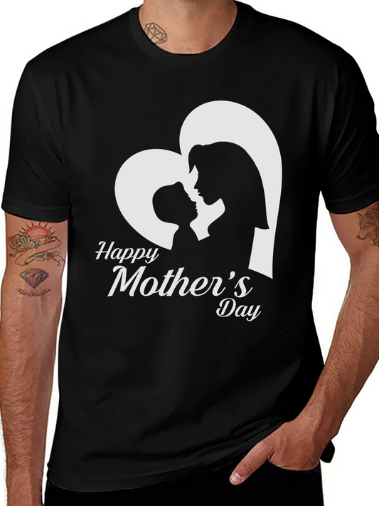 Happy Mothers Day Graphic Tee - Black