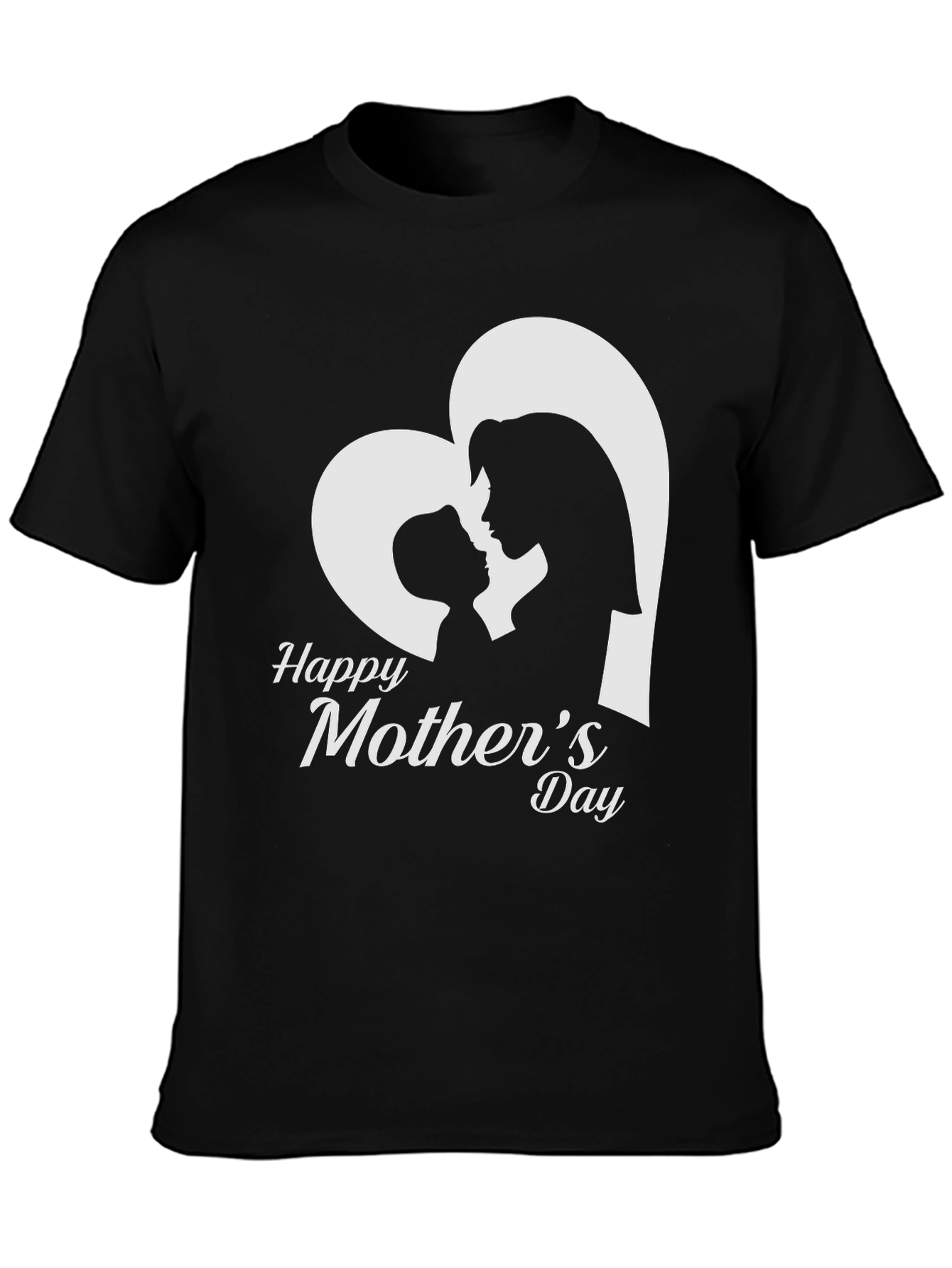 Happy Mothers Day Graphic Tee - Black