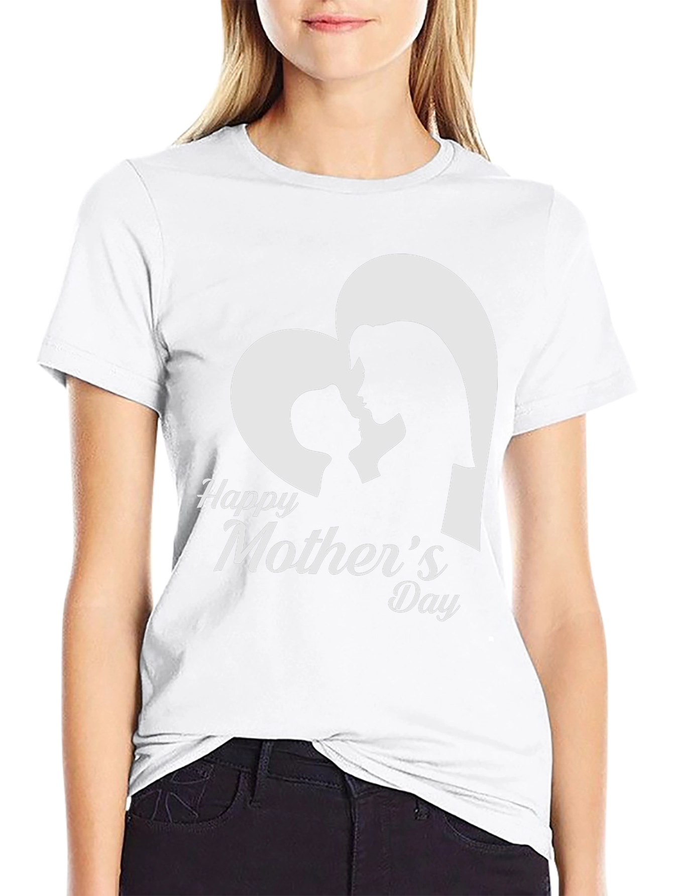 Happy Mothers Day Graphic Tee - Black