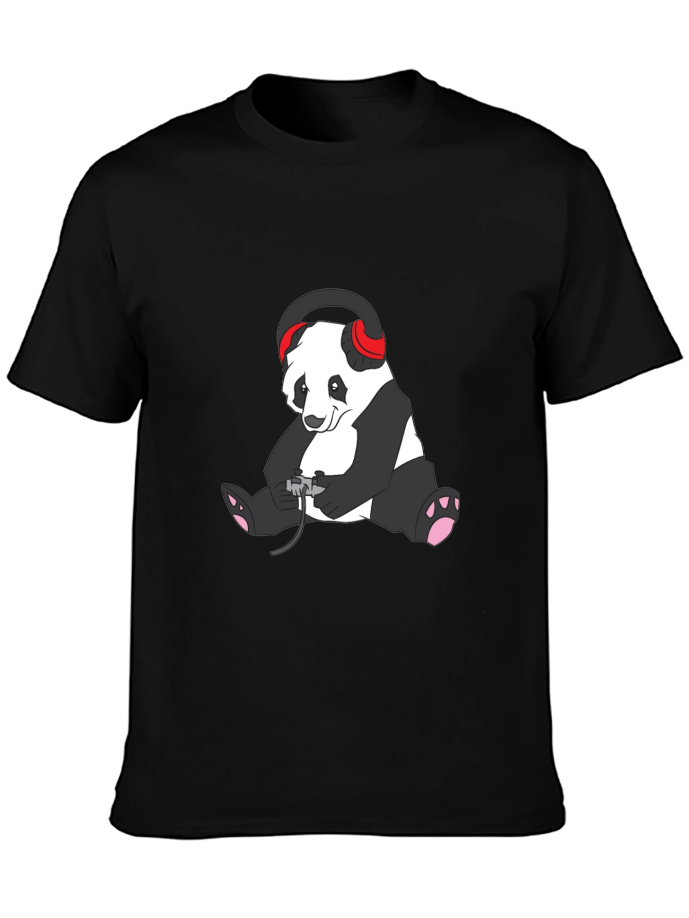 Gamer Panda T-Shirt - Black