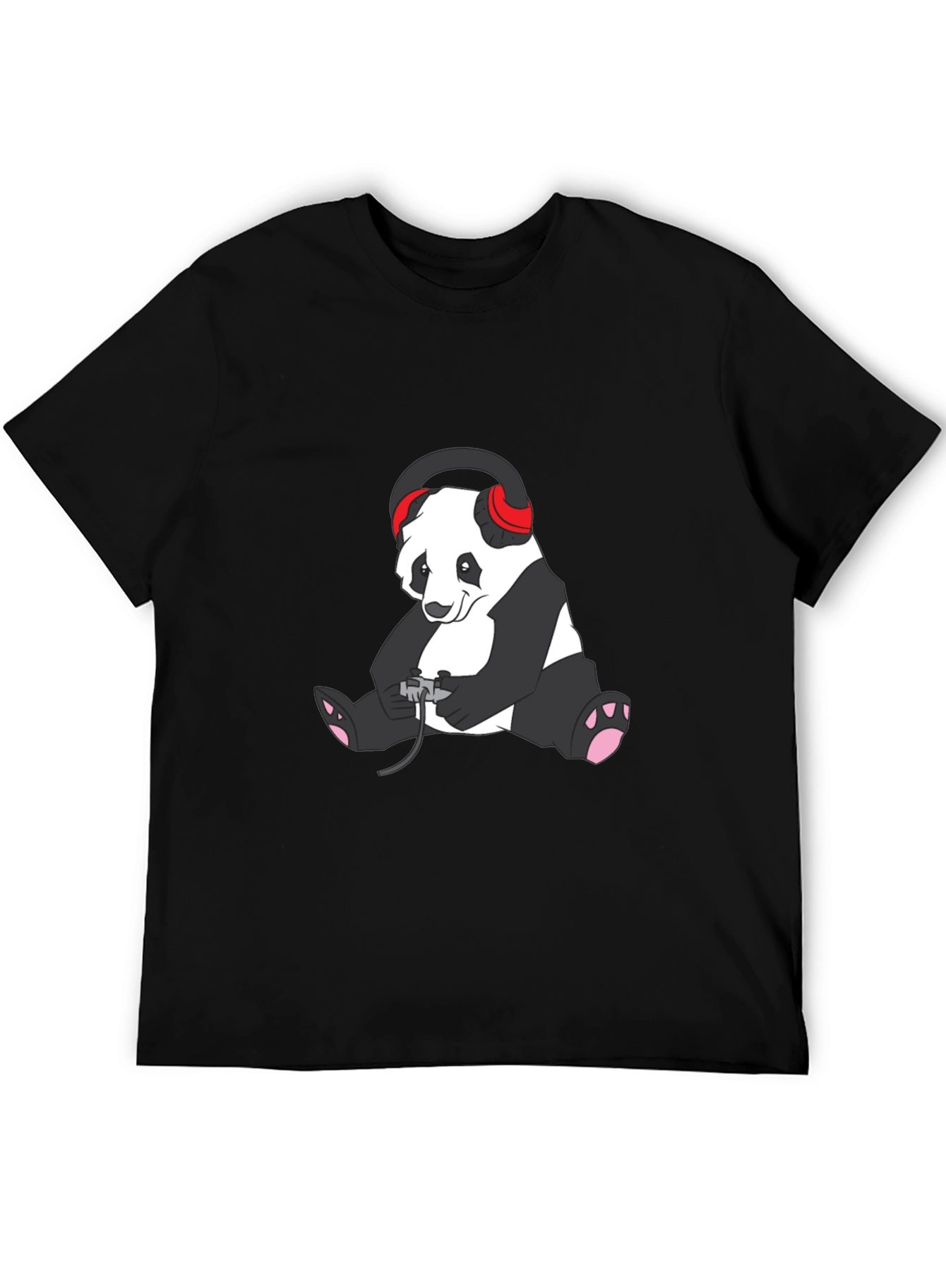 Gamer Panda T-Shirt - Black