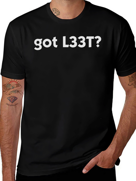 Got L33T? Black Graphic Tee - Gamer Style