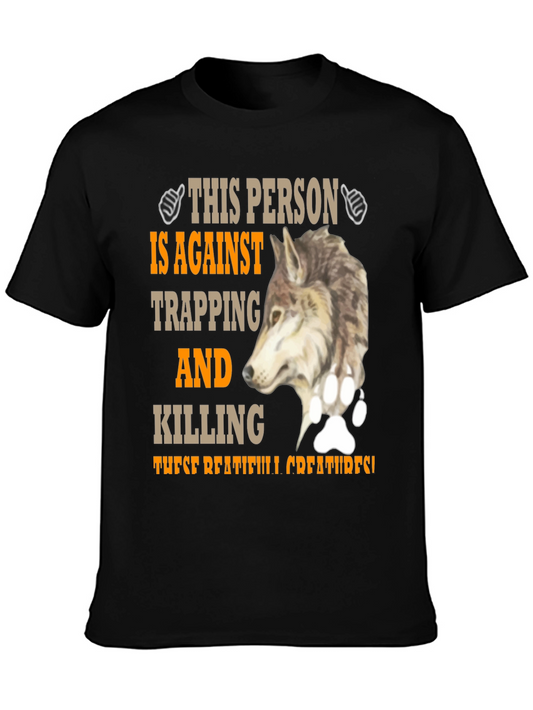 Against Trapping Wolf Graphic Tee